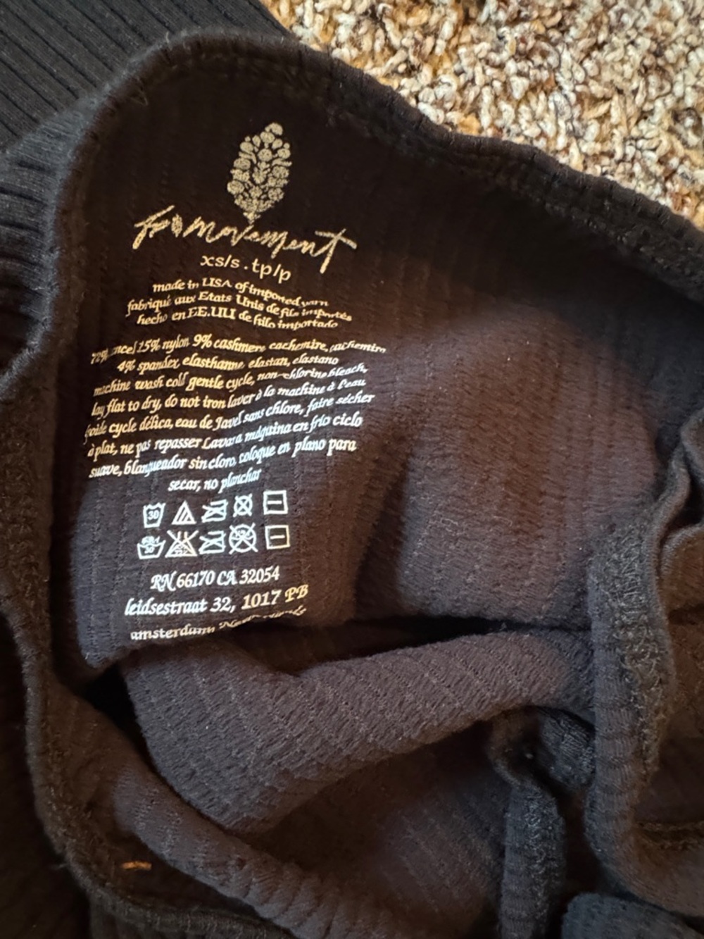 FP Movement Black Ribbed Jumpsuit - Picture 4 of 5